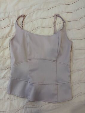 Pink satin vintage corset 💕 Seam-Detail Camisole Top